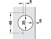 110D Concealed Hinge NP SF