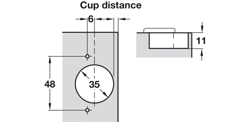 110D Concealed Hinge NP SF