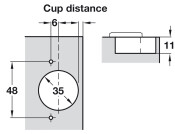 110D Concealed Hinge NP SF