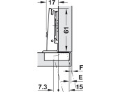 110D Concealed Hinge NP SF