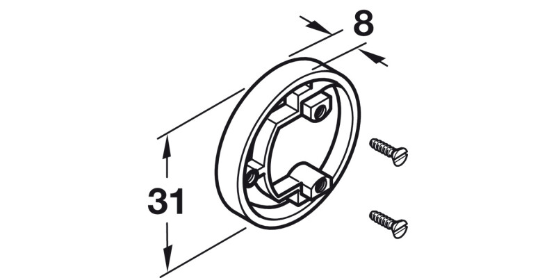 Tiomos 95D Cover Cap Rnd Pl P.Chrome
