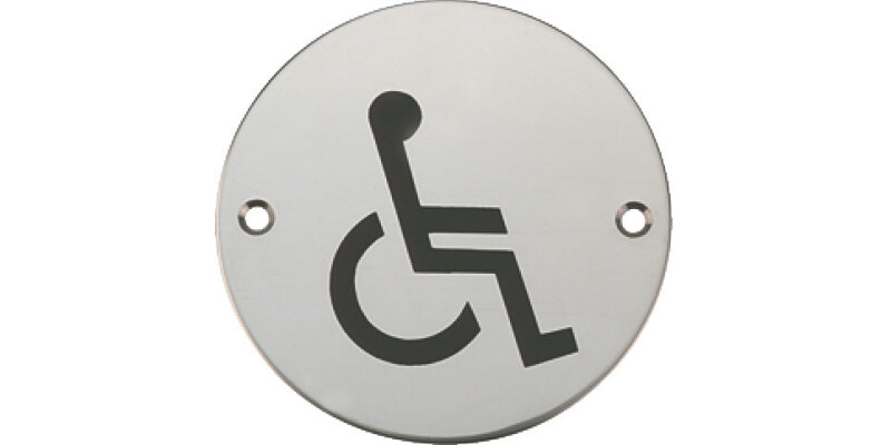 Graphic Sign, &Oslash; 76 mm, 1.5 mm Thick, Stainless Steel or Aluminium
