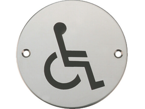Graphic Sign, &Oslash; 76 mm, 1.5 mm Thick, Stainless Steel or Aluminium
