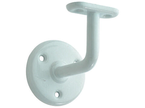 D63mm Handrail Bracket 63mm M.St Wht