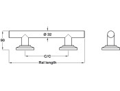Nyma Style Grab Rail D32x303mm cc PSS