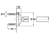 PBA Cub/Brd Wall-Hdrail Sckt 316L SSS