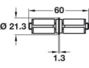 PBA Cub/Brd Rail Connector 303 SS/Galv