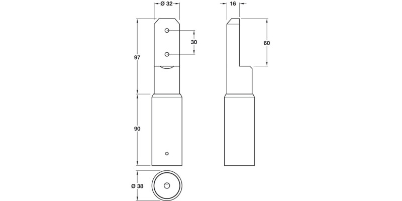 Cubicle Partition Supp Leg 12-21mm SA