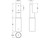 Cubicle Partition Supp Leg 12-21mm SA