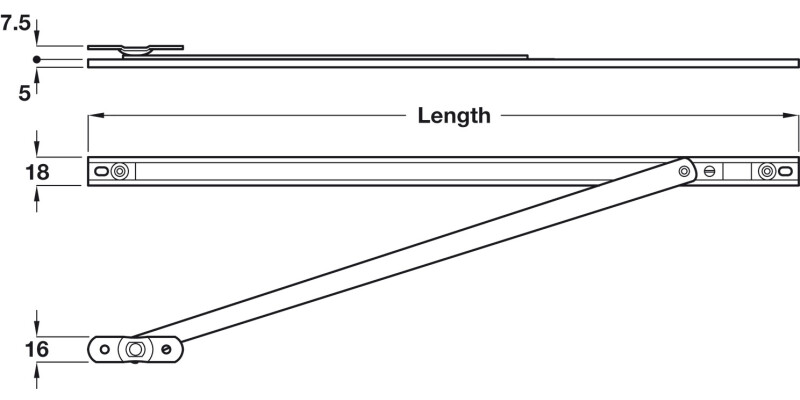 Door+Window Restrictor 450mm SS