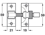 Sash Fastener Brighton Pat Lock Brass PB