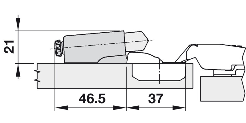 Grass Soft Close Fit Screw Fix Cup ZA NP