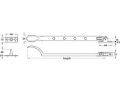 Casement Stay 2 Pins 305mm Brass PC