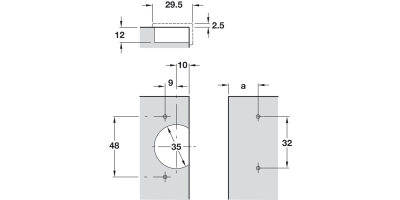 Nexis 155D Pie Cut Hinge Click Hospa
