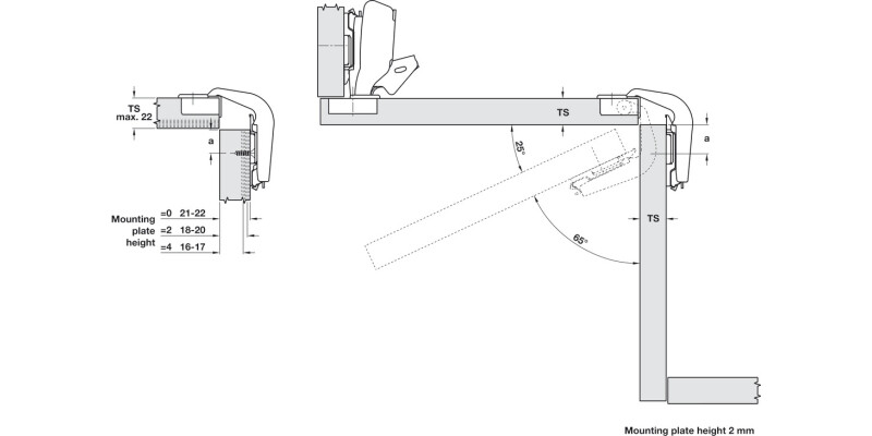 Nexis 155D Pie Cut Hinge Click Hospa