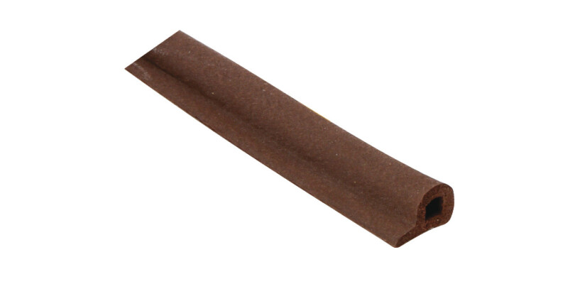 Door Seal, Self Adhesive, Length 5 m, Rubber, P Strip