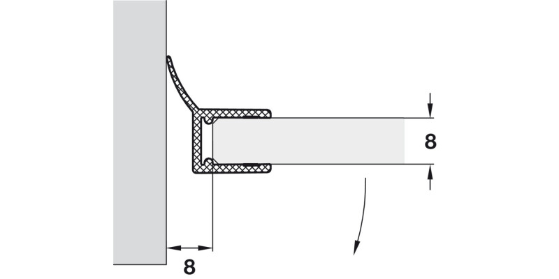 Edge Wipe 135D 6-8mm 2010mm Trans PVC