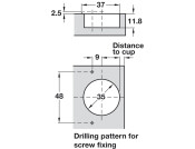 Nexis 95D Std Post Hinge Click Sprung