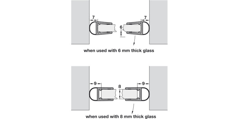 Bulb Seal 6-8mm 2010mm Trans PVC