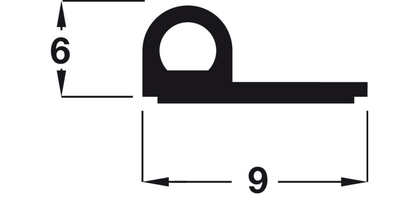 Raven Draught Seal P Strip 2x3.0m Brown