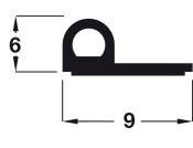 Raven Draught Seal P Strip 2x3.0m Brown