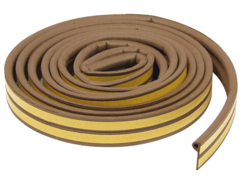 Raven Draught Seal P Strip 2x3.0m Brown