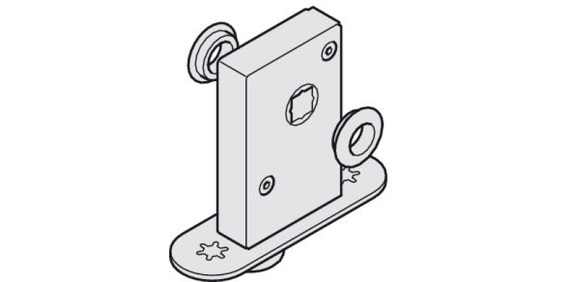 SlidoFold 100T Floor Spring w Btm Trk