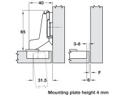 95D Hinge Click UnSprung SF Ins