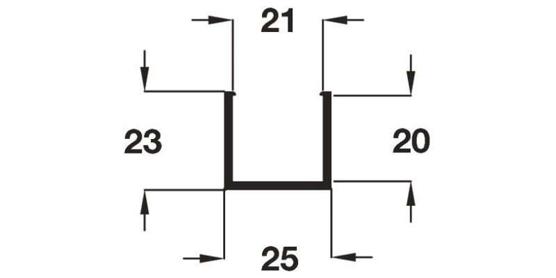 SlidoFold 100U Btm Supp Channel 3.0m SSS