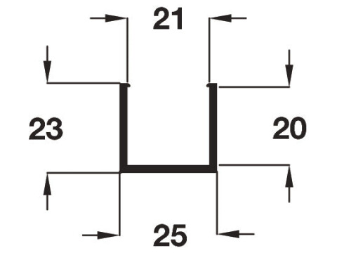 SlidoFold 100U Btm Supp Channel 3.0m SSS