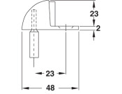 Startec Door Stop/Floor D45mm Brs SCP