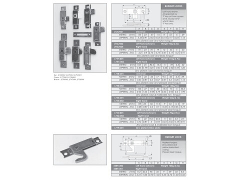 RIM BUDGET LOCK L748/0748 (UNIVERSAL) - 85MM