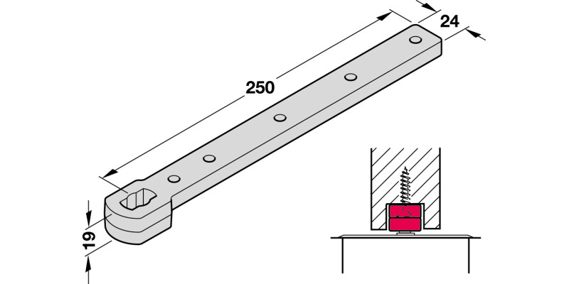 Geze Double Action Bottom Strap St ZP
