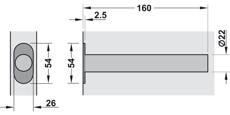 Perko Concealed Jamb Closer PB