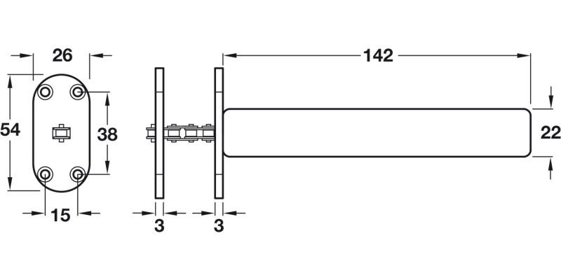Perko Concealed Jamb Closer PB