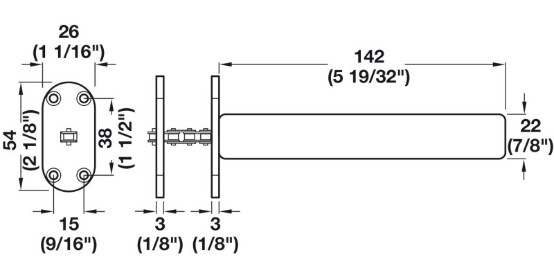 Perko Concealed Jamb Closer PB