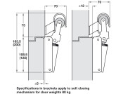 Soft Close Mech Int/Ext Doors 80kg SSS