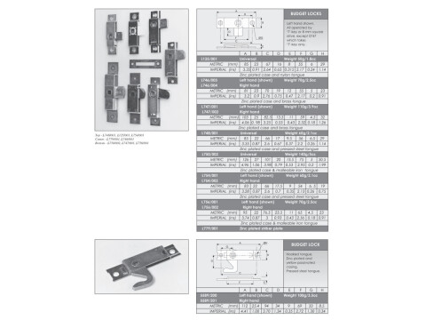 RIM BUDGET LOCK L746/0746 (LEFT OR RIGHT HAND) - 81MM