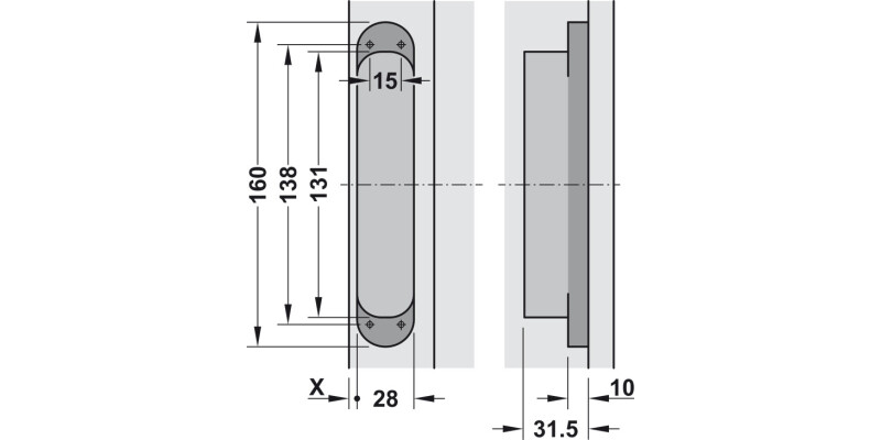 Tectus TE340 3D 180D Hinge PNP