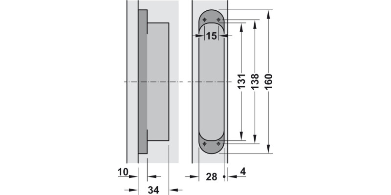 Tectus TE340 3D 180D Hinge PNP
