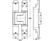 Tectus TE540 3D FR 180D Hinge Brz