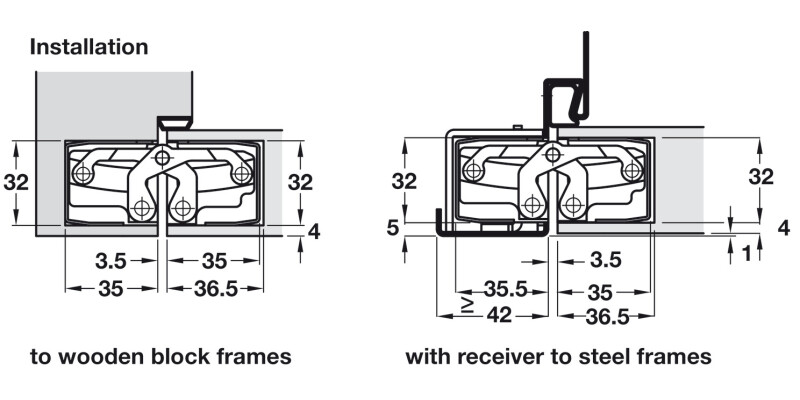Tectus TE540 3D FR 180D Hinge Brz