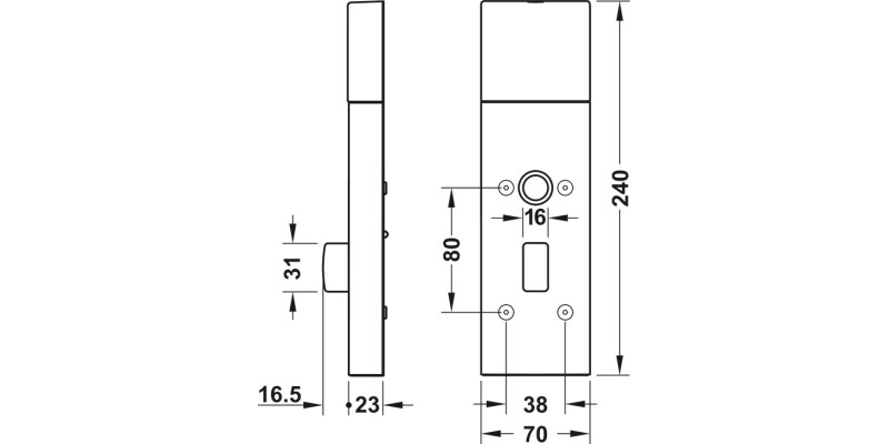Dialock DT700 DrTerminal Set J Lvr SSS