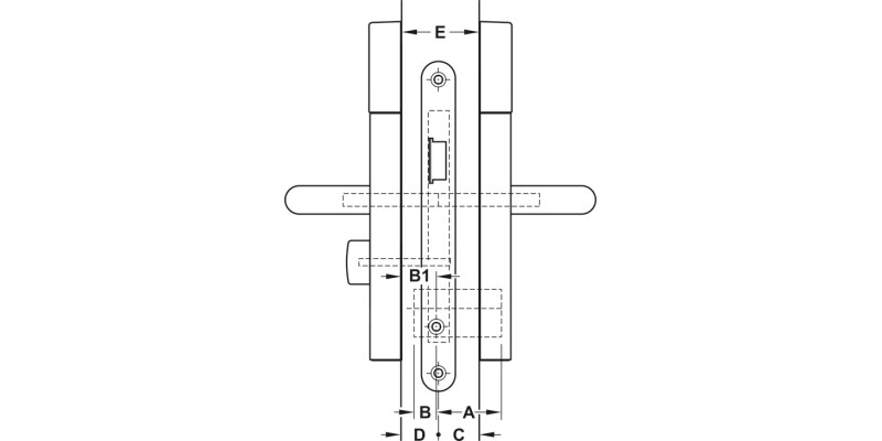 Dialock DT700 DrTerminal Set J Lvr SSS