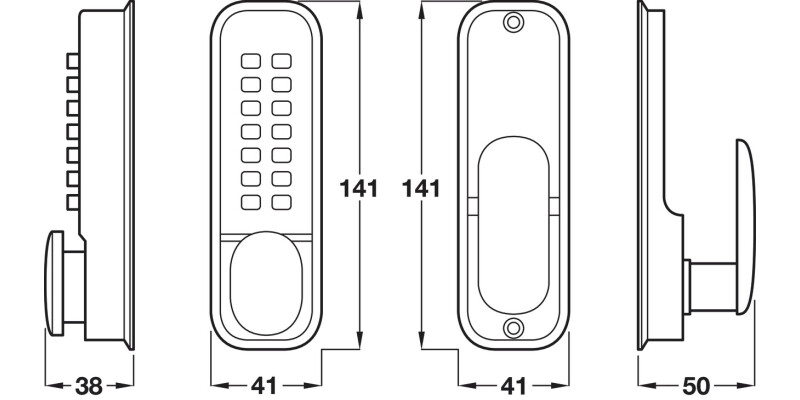 Contract Digital Lock Knob Operated SC