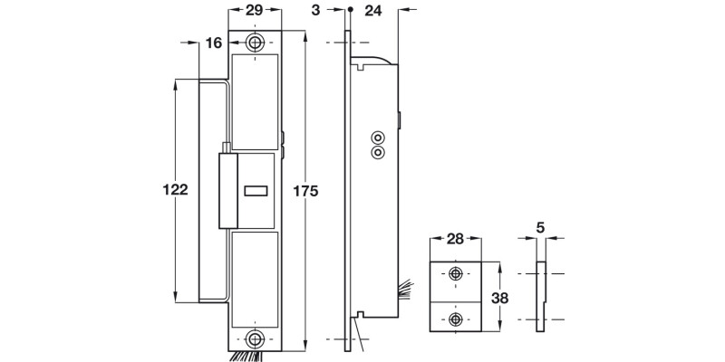 Monitored Electric Strike 12V DC 175mA