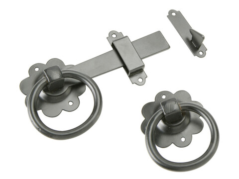 Plain Ring Gate Latch D67x170mm St Blk
