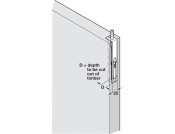 Lvr Act Flushbolt 150x20x36mm SS SSS