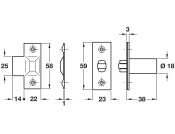 Mortice Adj Roller Catch SEB