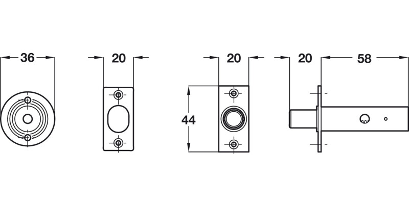 Mortice Door Security Bolt Brs/St PC